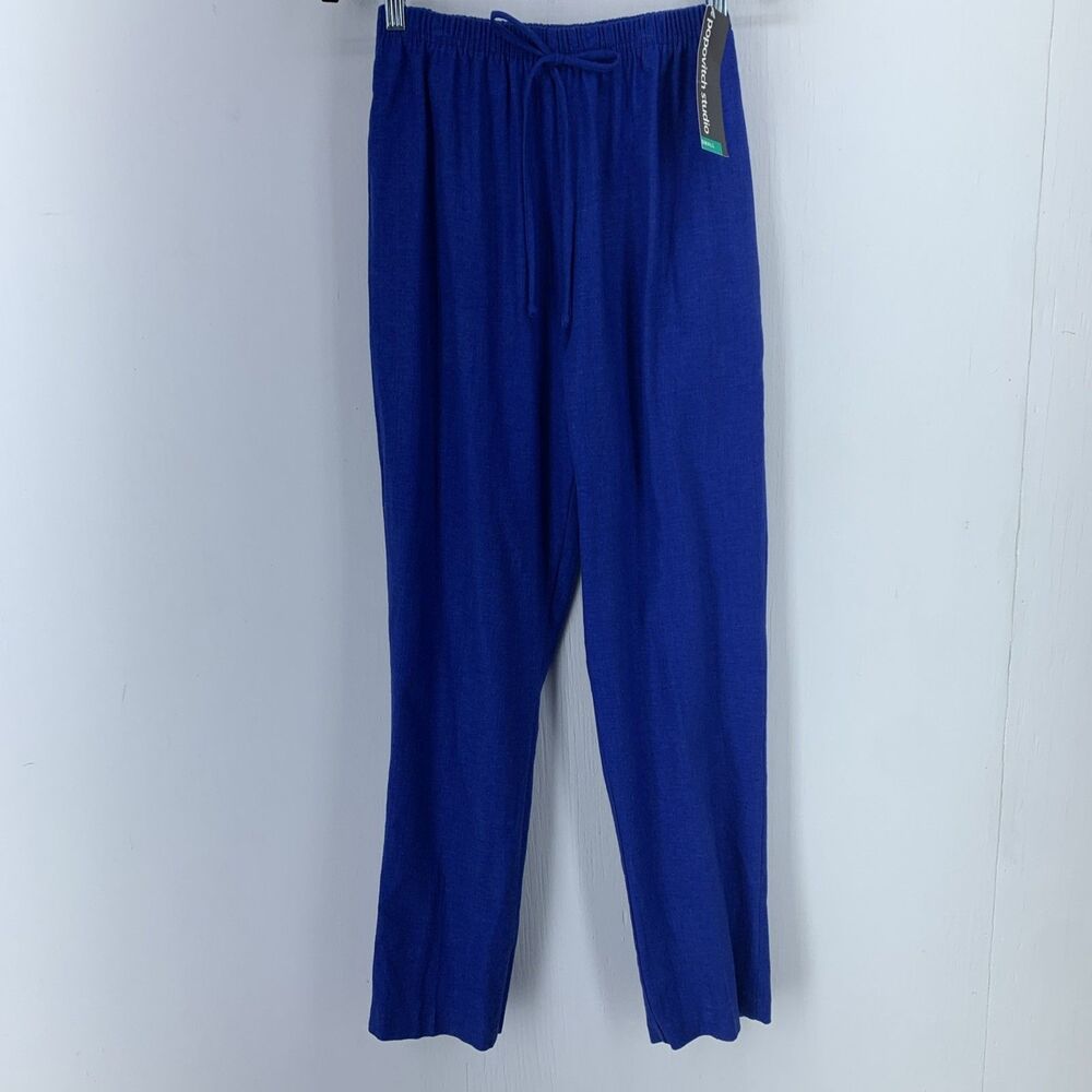 Vtg Popovitch Studio Womens S Pull On Pants USA Minimalist Lagenlook Coastal NEW